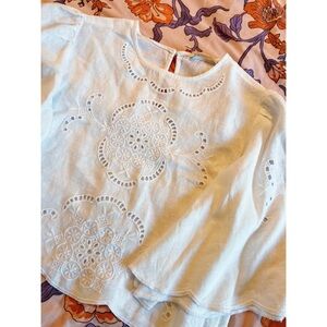 A&F Linen Crop Top Size S